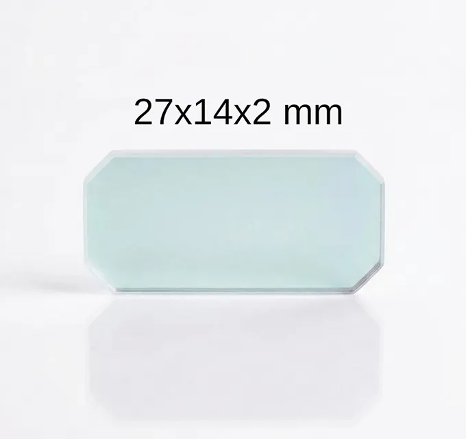 ayna reflektör 27x14x2 mm - yüksek yansıtıcı kaplamalı dikdörtgen lazer reflektör aynası
